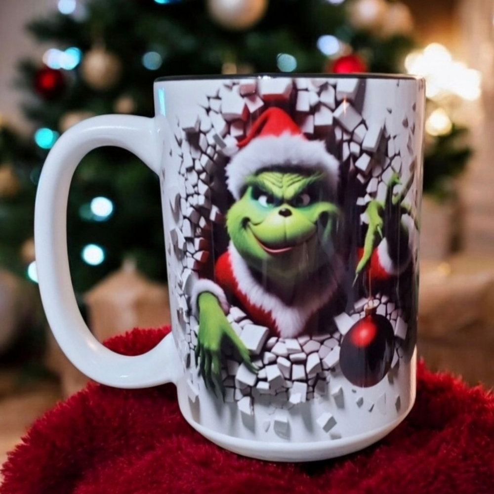 The Grinch Breakout 15oz  Coffee Mug with Black Inside